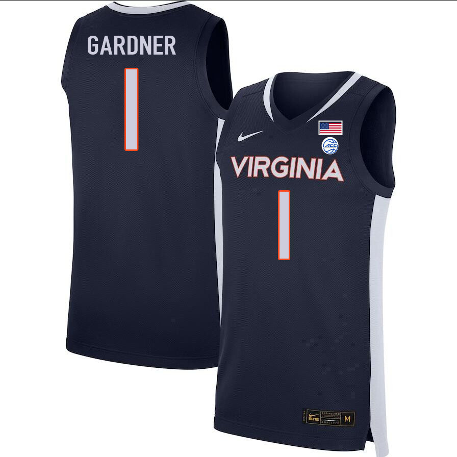 Men #1 Jayden Gardner Virginia Cavaliers College 2022-23 Stitched Basketball Jerseys Sale-Navy